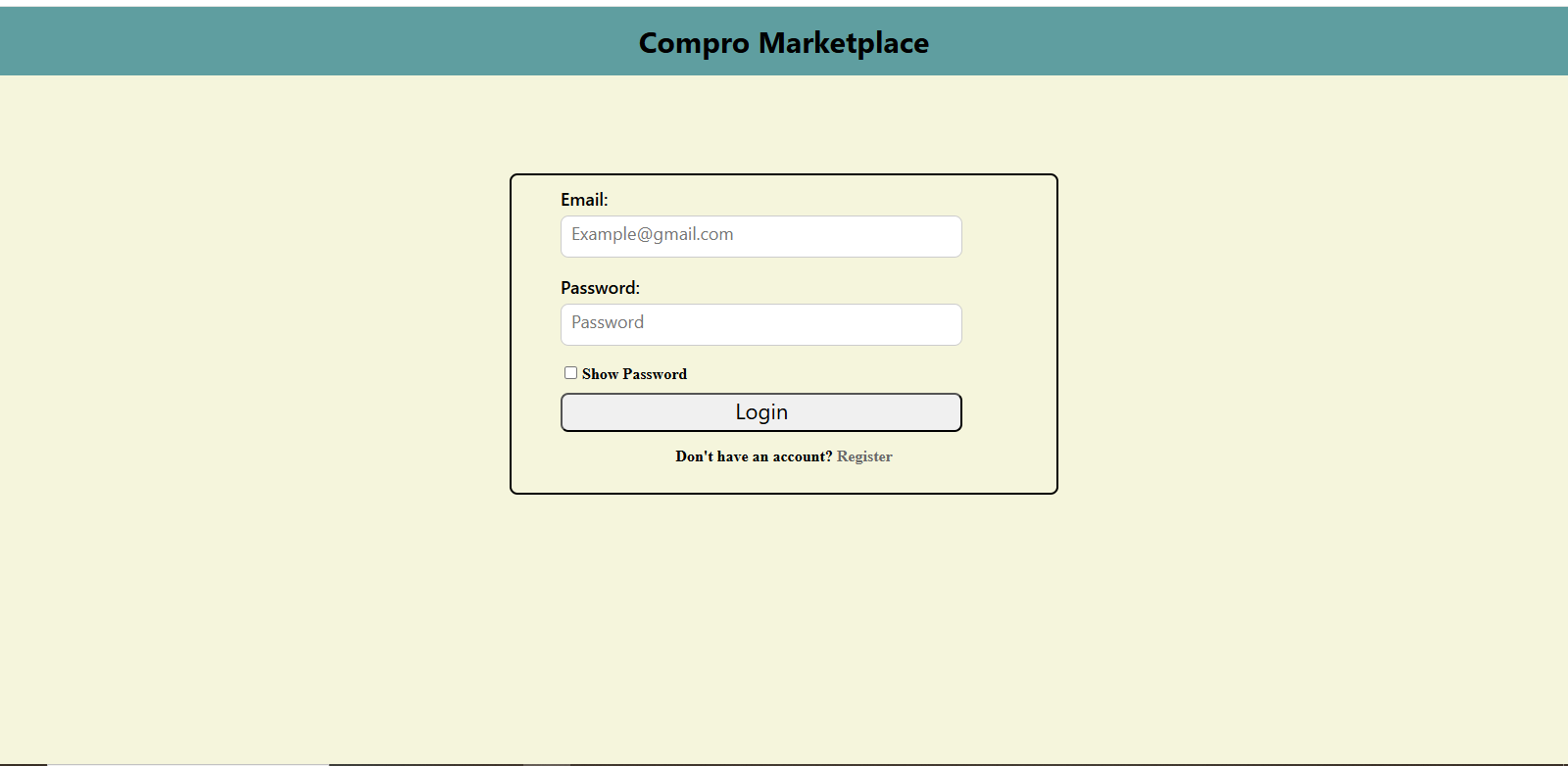 Login Page